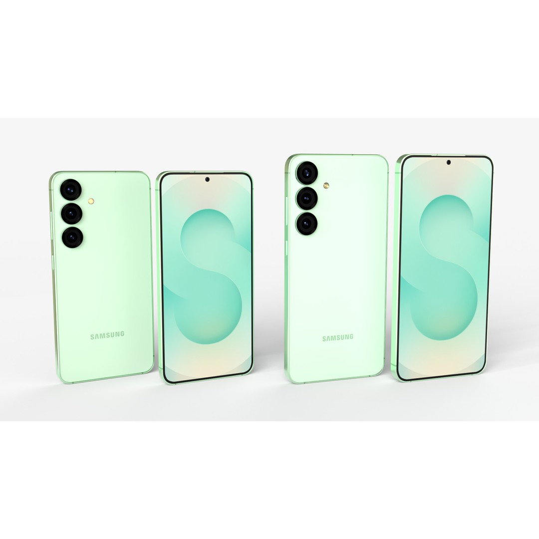 Mint Samsung Galaxy S25 3D Model – High Poly PBR Phone Asset, FBX & OBJ - View 3