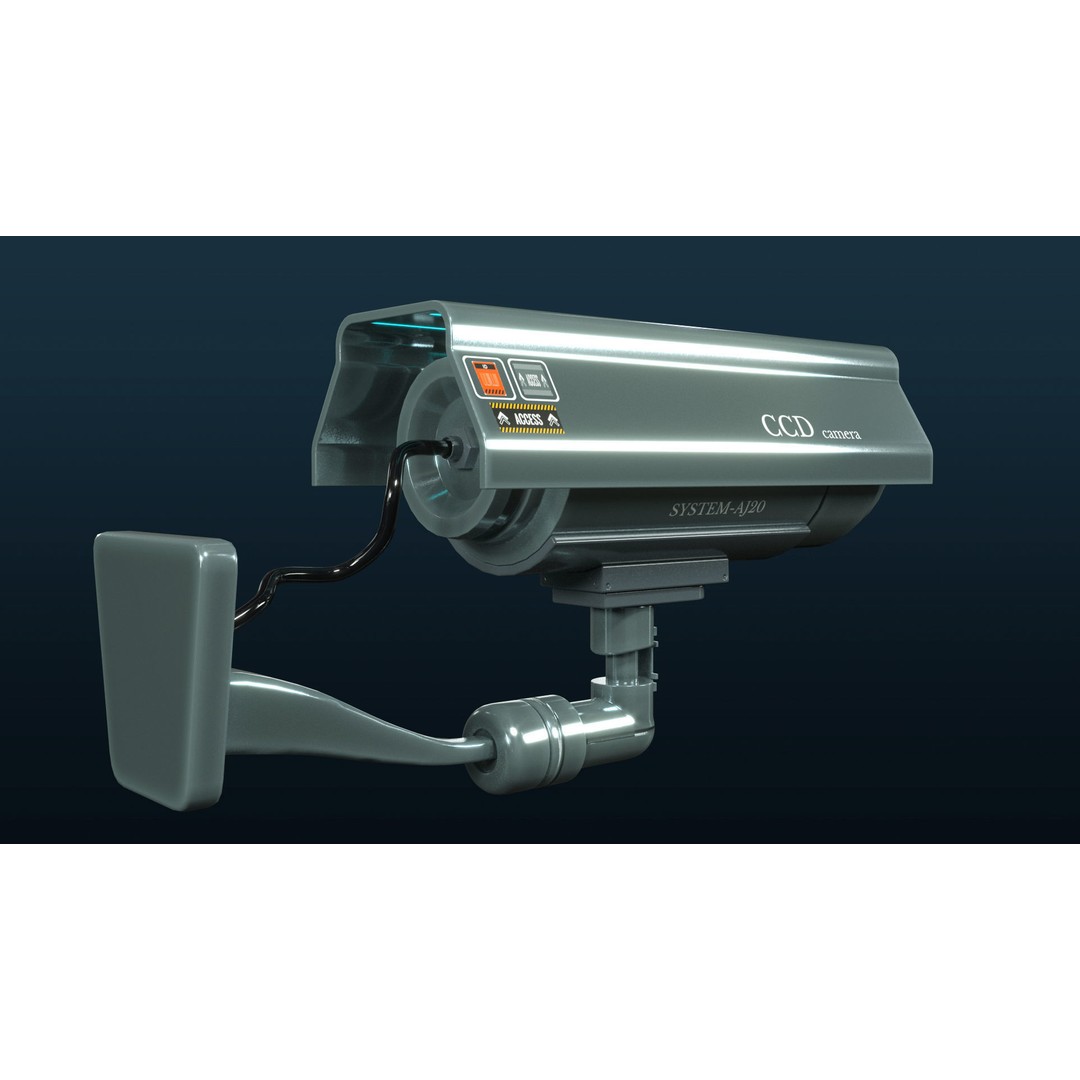 Security Camera 3D Model – PBR Textured, Game-Ready Formats - View 5