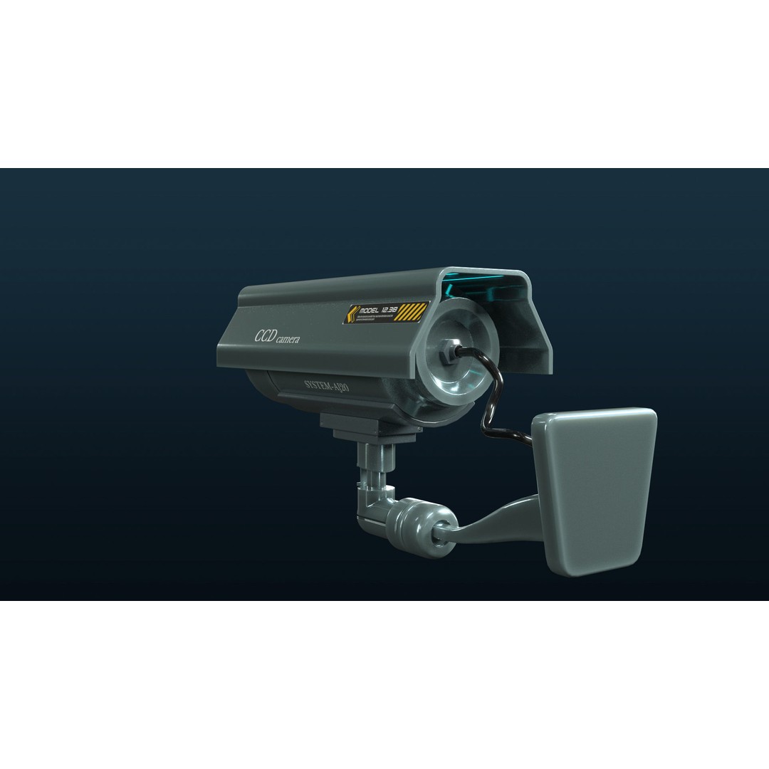 Security Camera 3D Model – PBR Textured, Game-Ready Formats - View 6