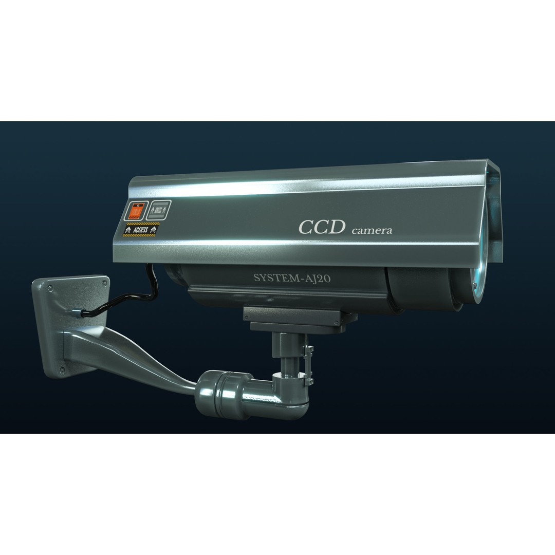 Security Camera 3D Model – PBR Textured, Game-Ready Formats - View 7