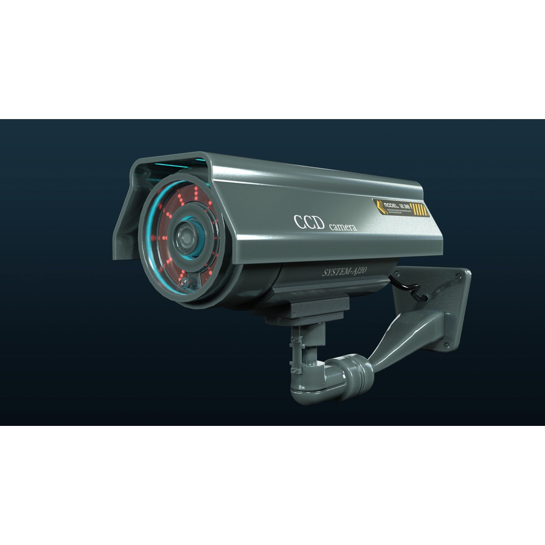 Security Camera 3D Model – PBR Textured, Game-Ready Formats - View 8