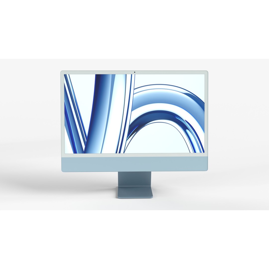 Apple iMac 3D Model – High Poly PBR Computer with Keyboard and Mouse - View 3