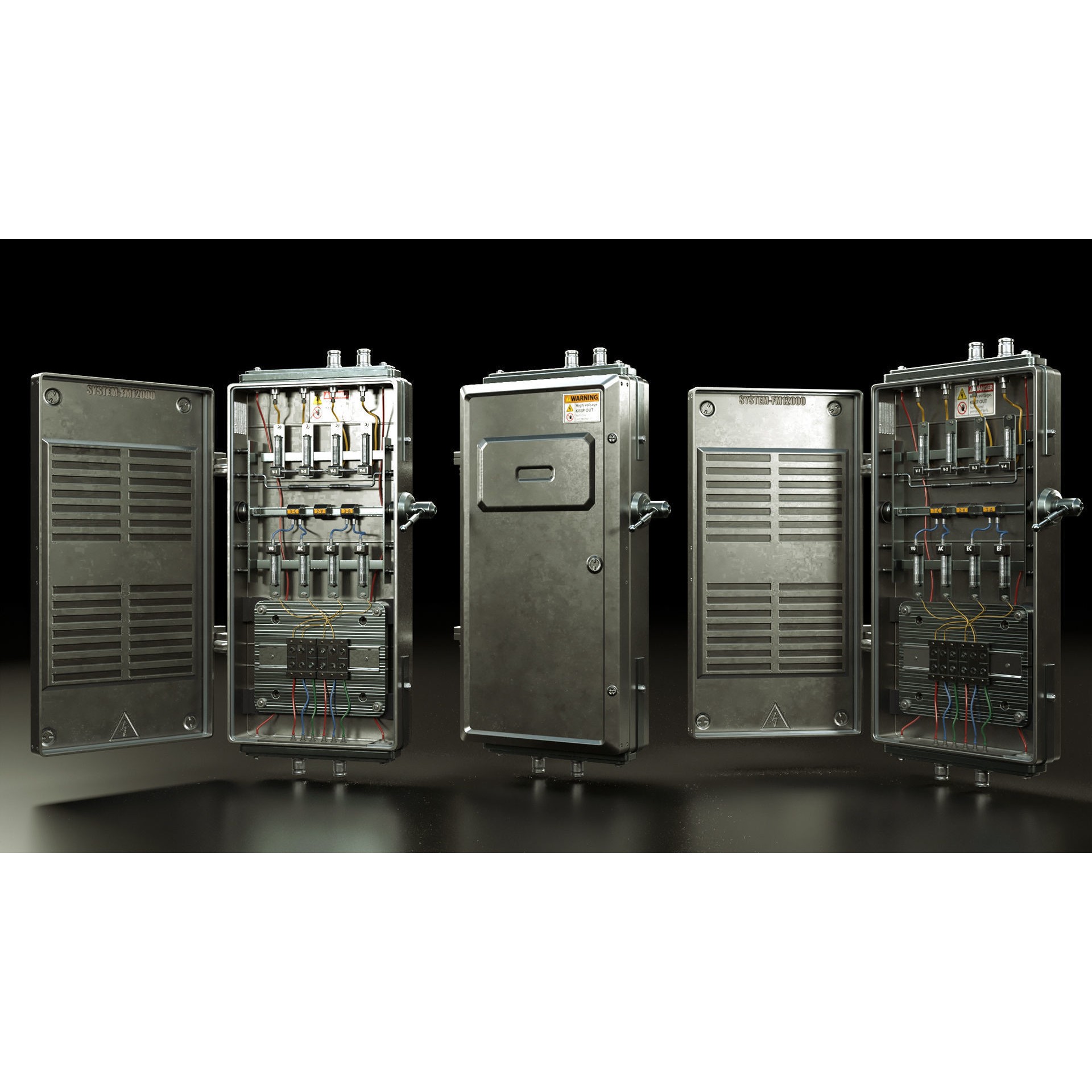 Electrical Boxes and Panels - Game-Ready 3D Model - View 4