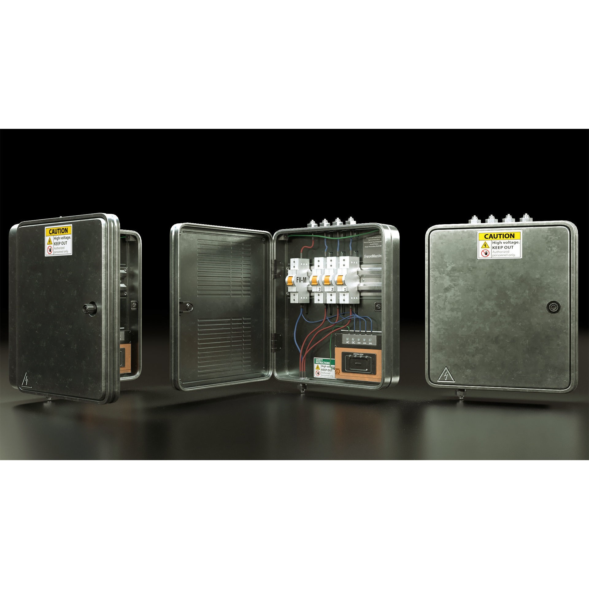 Electrical Boxes and Panels - Game-Ready 3D Model - View 5