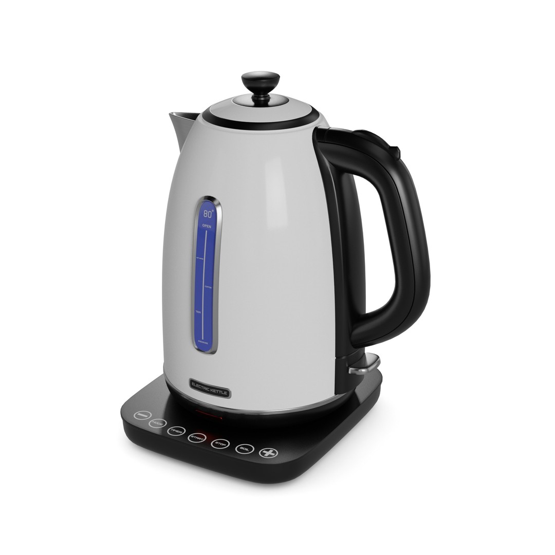 Electric Kettle 3D Model – Realistic Kitchen Appliance, FBX