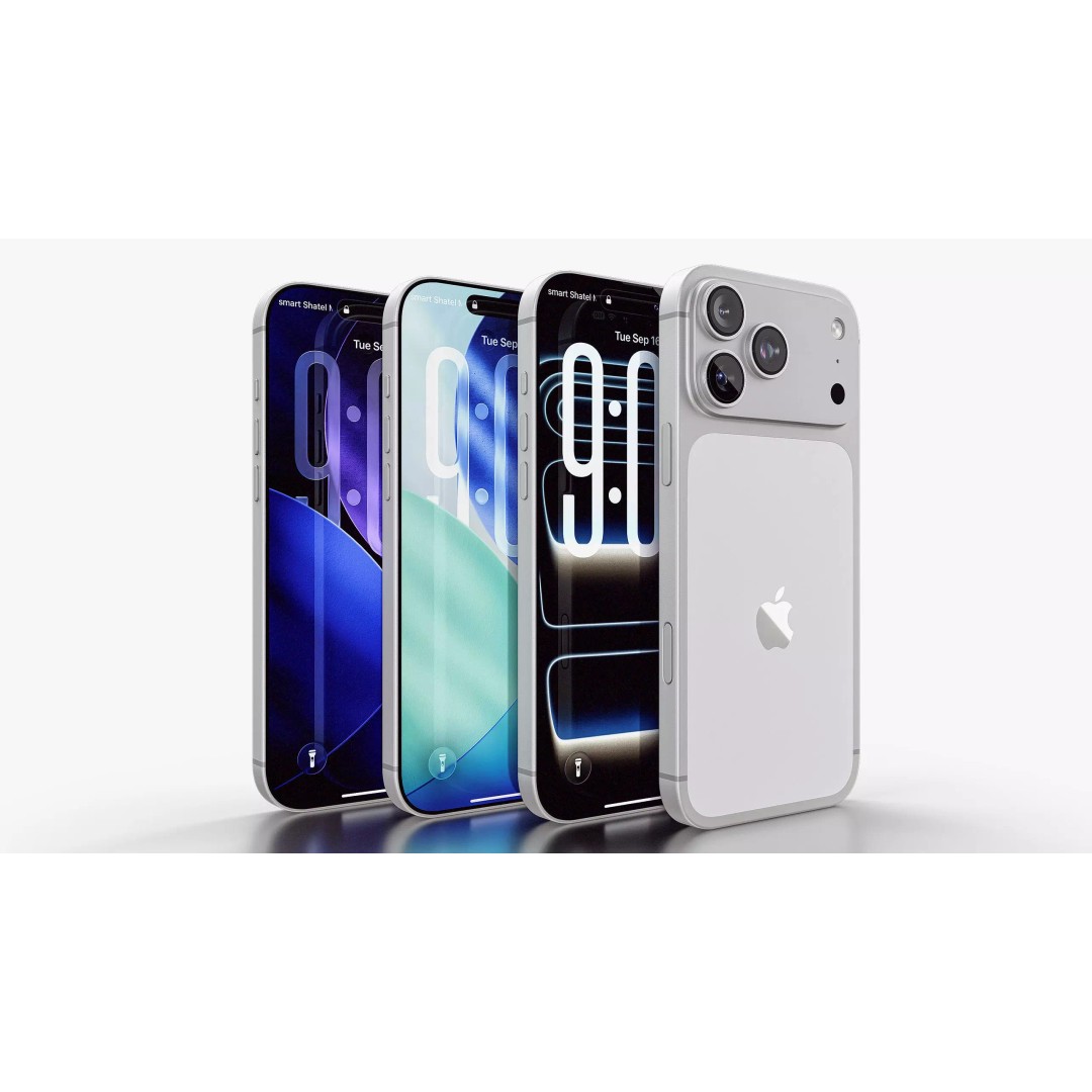 Apple iPhone 17 Pro Max Silver 3D Model – High Poly PBR Asset, FBX, OBJ - View 3