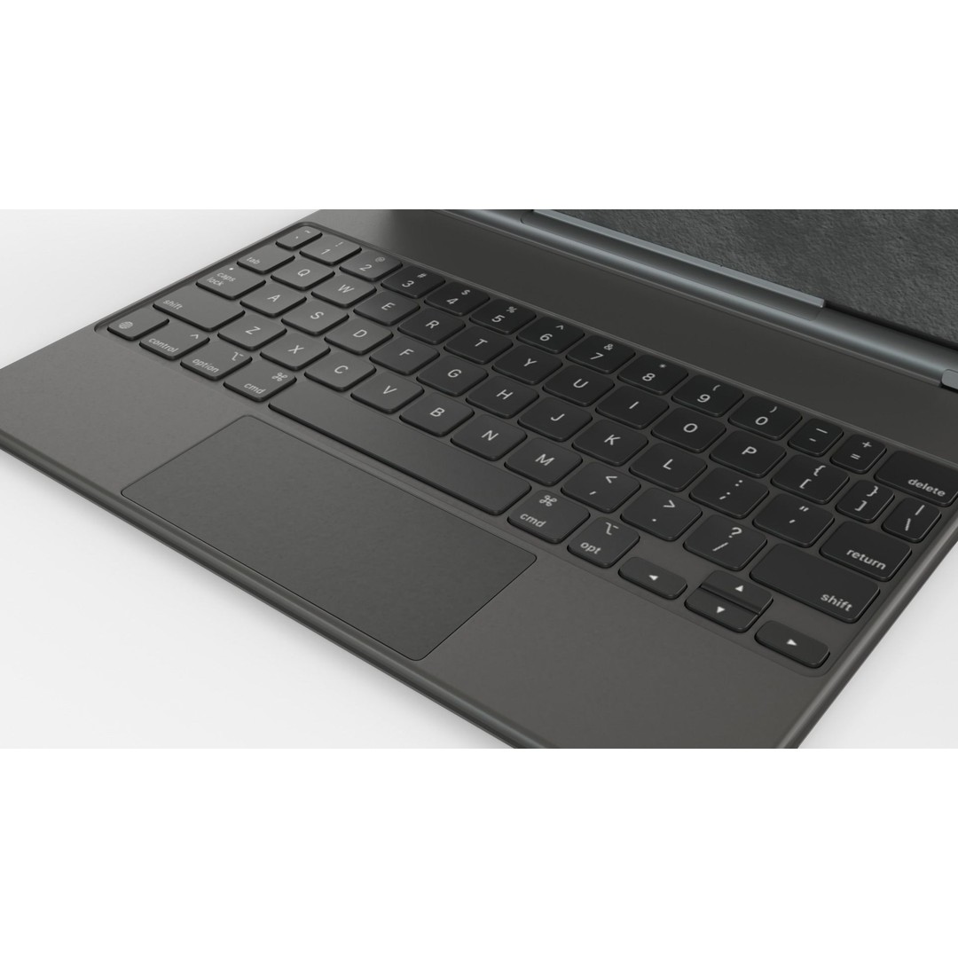Apple iPad Magic Keyboard 3D Model – Rigged PBR Asset, FBX, OBJ - View 19