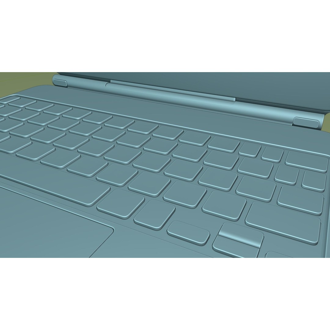 Apple iPad Magic Keyboard 3D Model – Rigged PBR Asset, FBX, OBJ - View 20