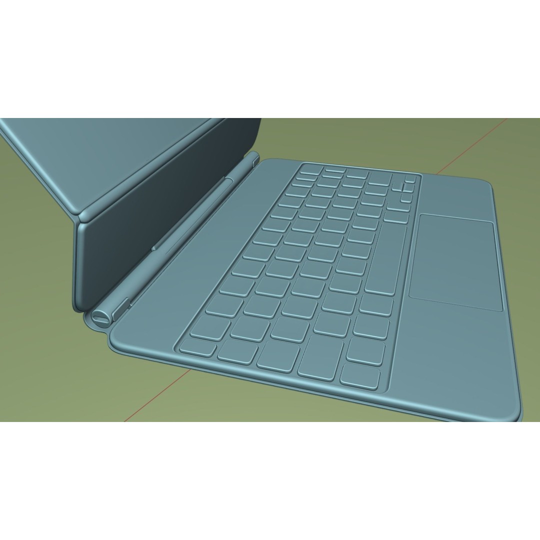 Apple iPad Magic Keyboard 3D Model – Rigged PBR Asset, FBX, OBJ - View 21