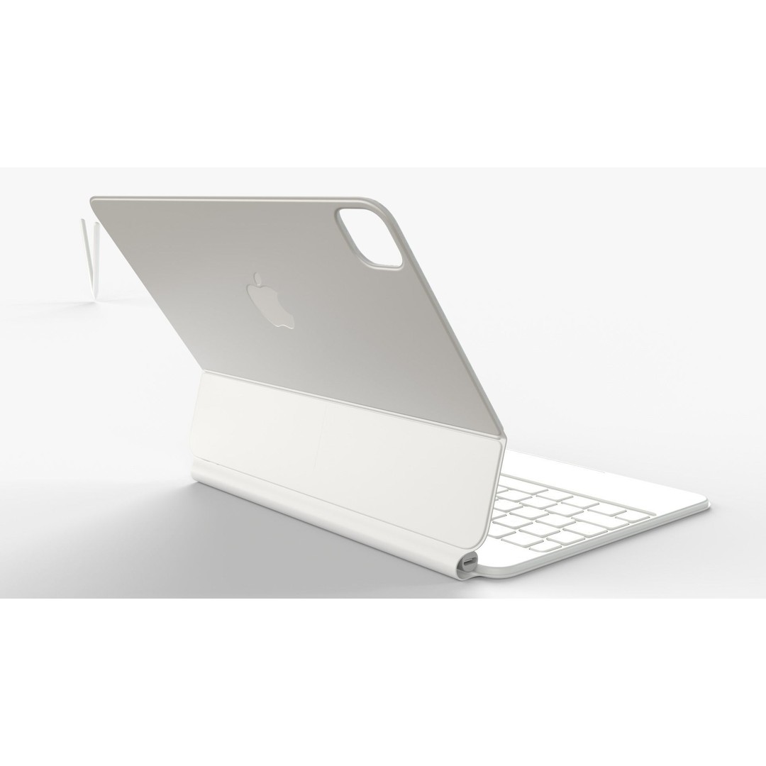 Apple iPad Magic Keyboard 3D Model – Rigged PBR Asset, FBX, OBJ - View 5