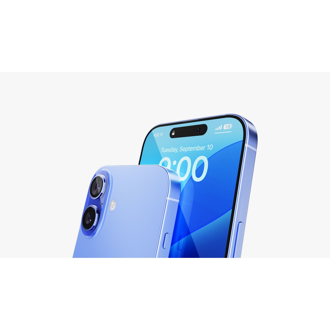 Apple iPhone 16 3D Model – Ultramarine Collection, PBR Textures, FBX, OBJ - View 28