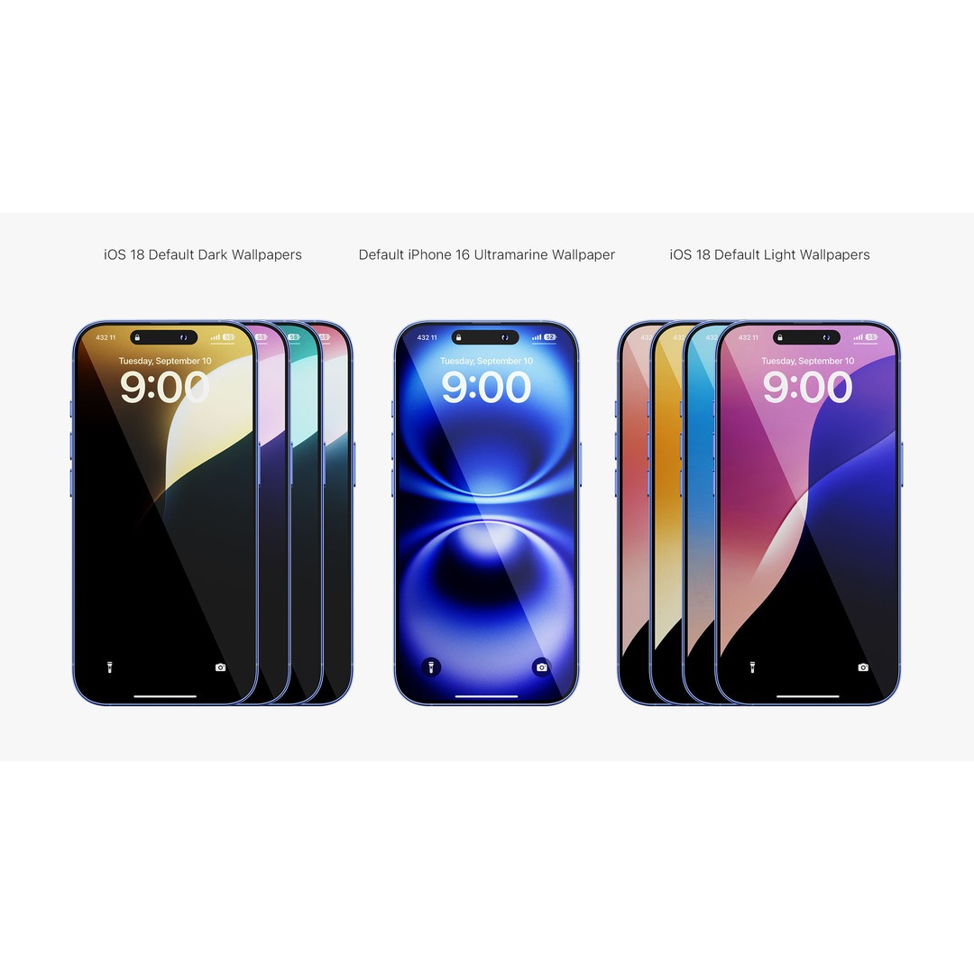 Apple iPhone 16 3D Model – Ultramarine Collection, PBR Textures, FBX, OBJ - View 6