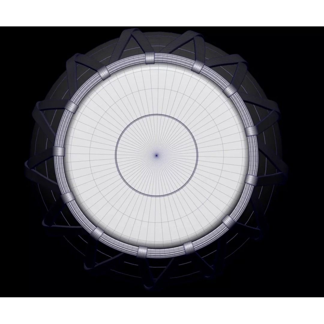 Indian Musical Instruments 3D Model – High-Detail Dholak, Tabla, Sarangi, FBX, OBJ - View 9