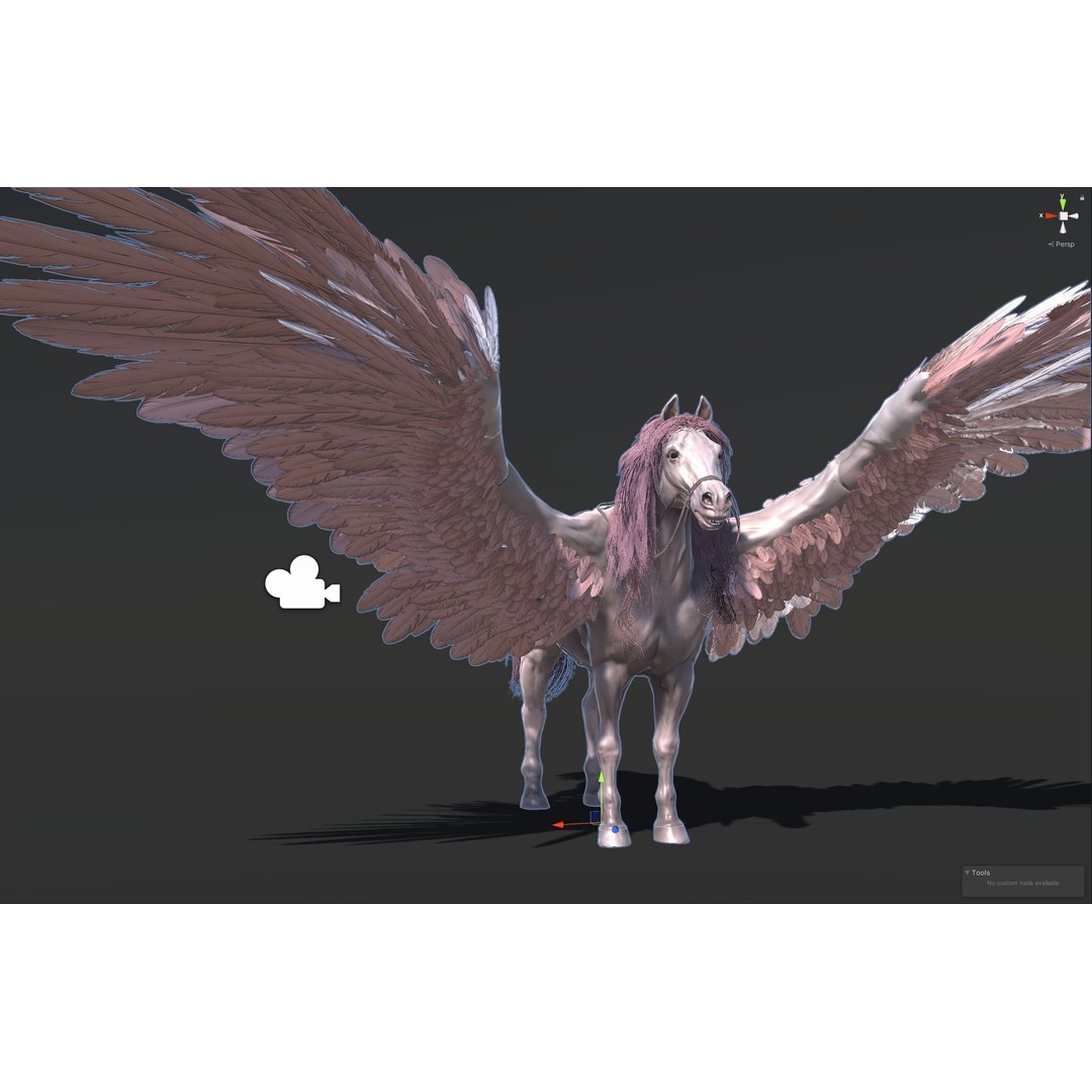 Pegasus 3D Model – Low Poly Animated Character, FBX & Maya
