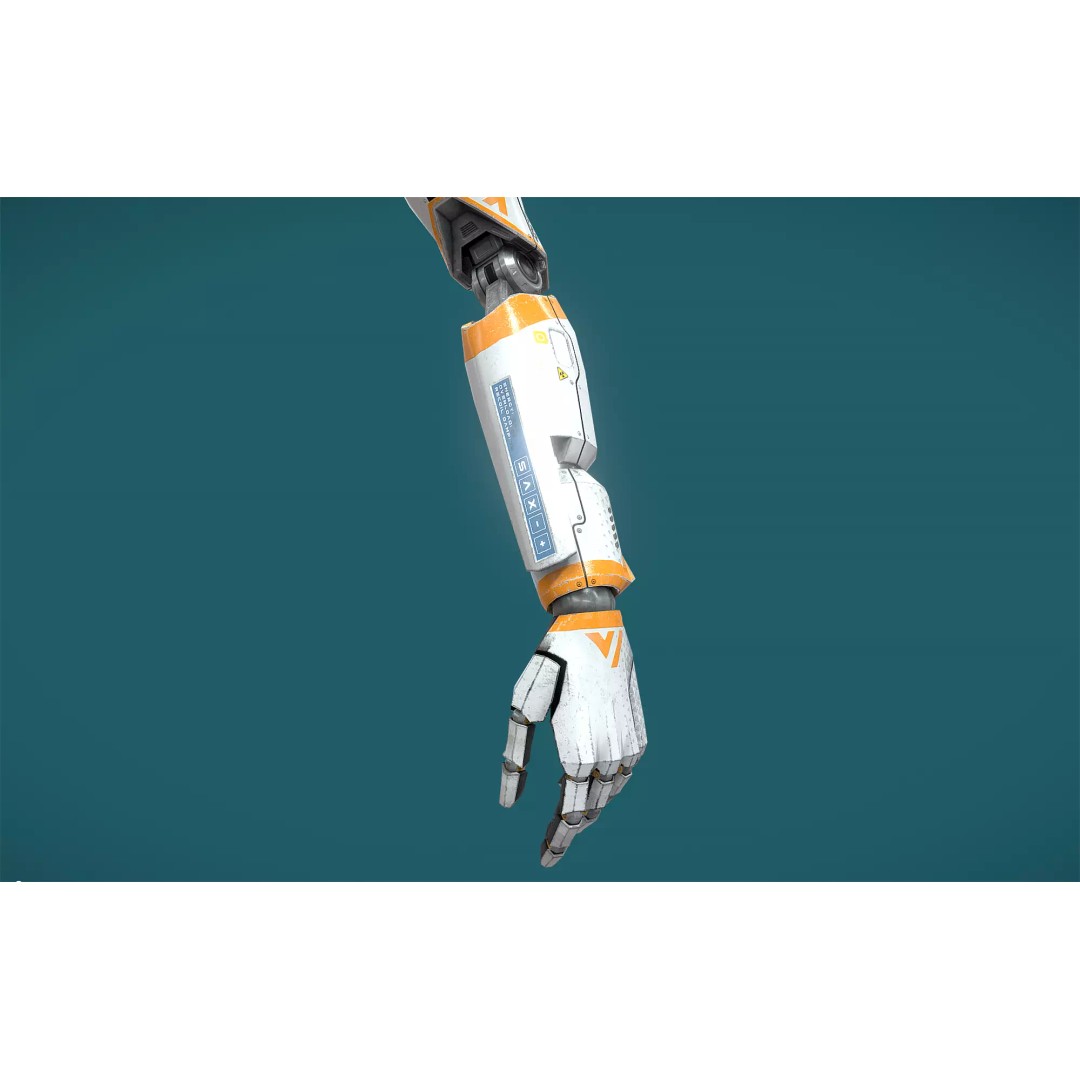 Robot Arms II 3D Model – Low Poly Rigged VR Asset, FBX, OBJ - View 10