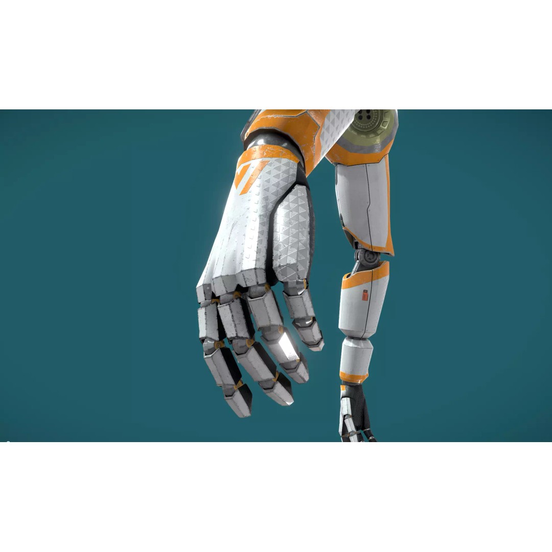 Robot Arms II 3D Model – Low Poly Rigged VR Asset, FBX, OBJ - View 11