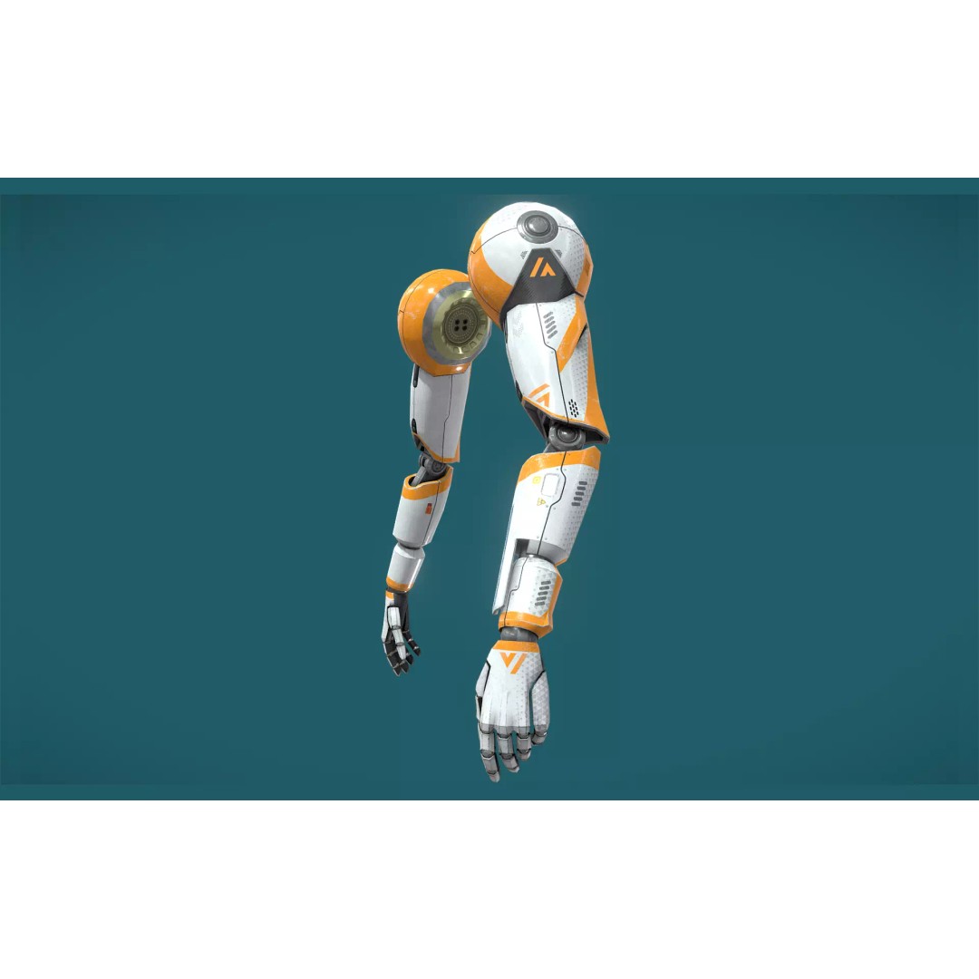 Robot Arms II 3D Model – Low Poly Rigged VR Asset, FBX, OBJ - View 13