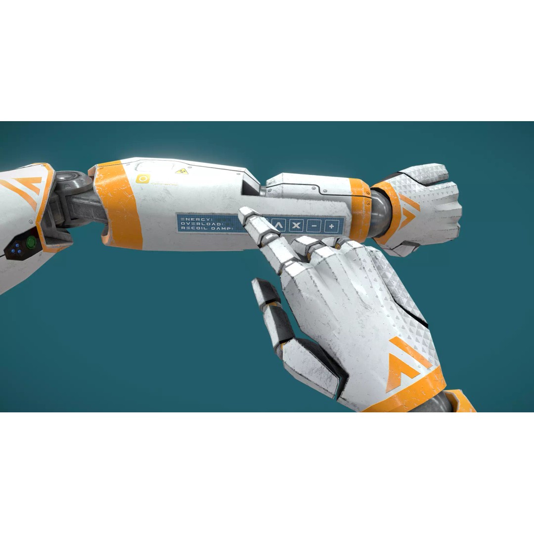 Robot Arms II 3D Model – Low Poly Rigged VR Asset, FBX, OBJ - View 14