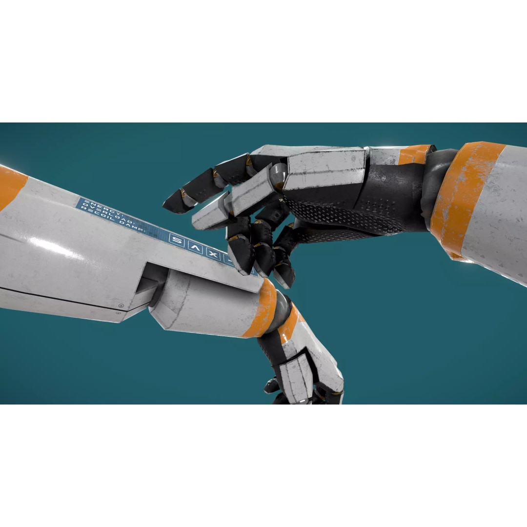 Robot Arms II 3D Model – Low Poly Rigged VR Asset, FBX, OBJ - View 15