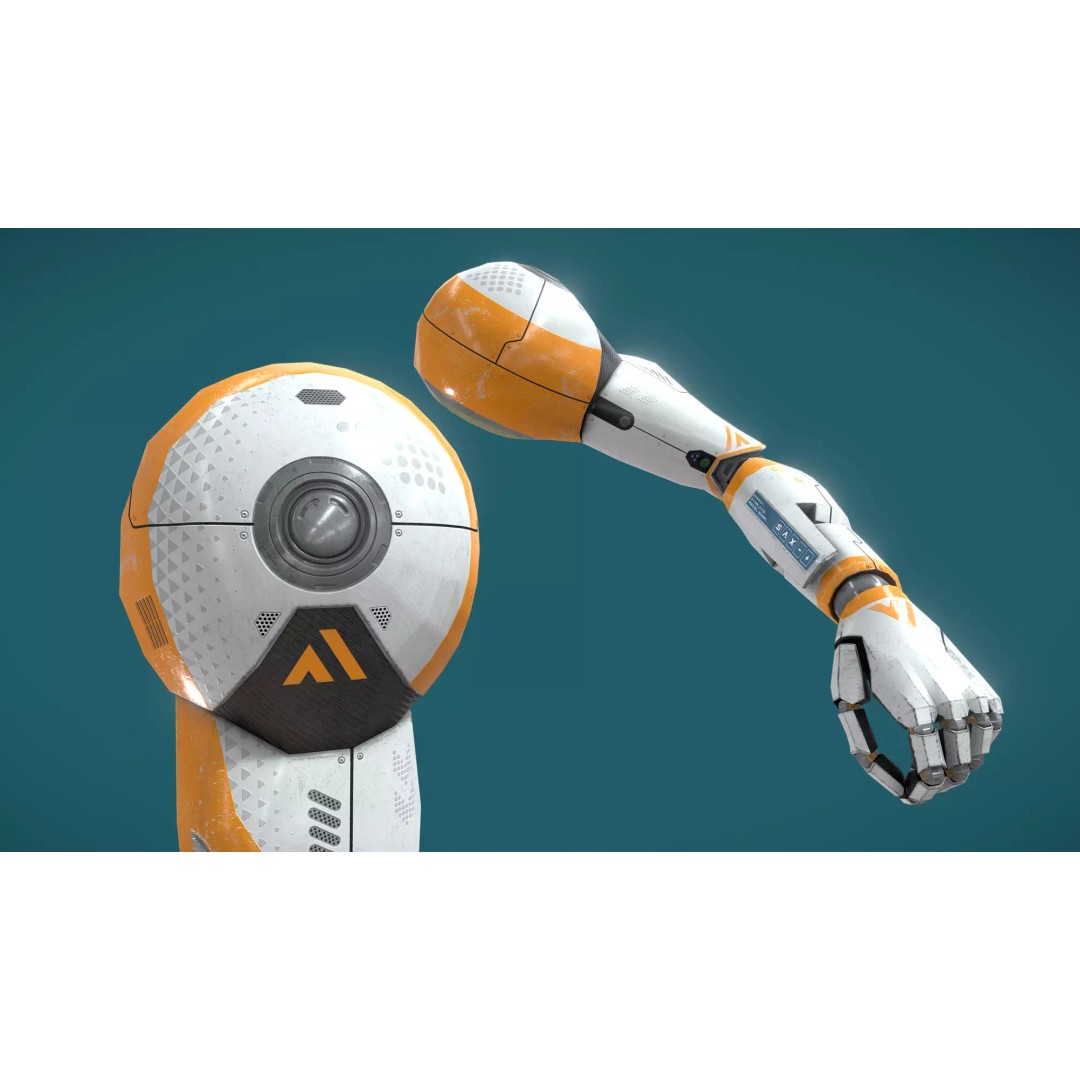 Robot Arms II 3D Model – Low Poly Rigged VR Asset, FBX, OBJ - View 16