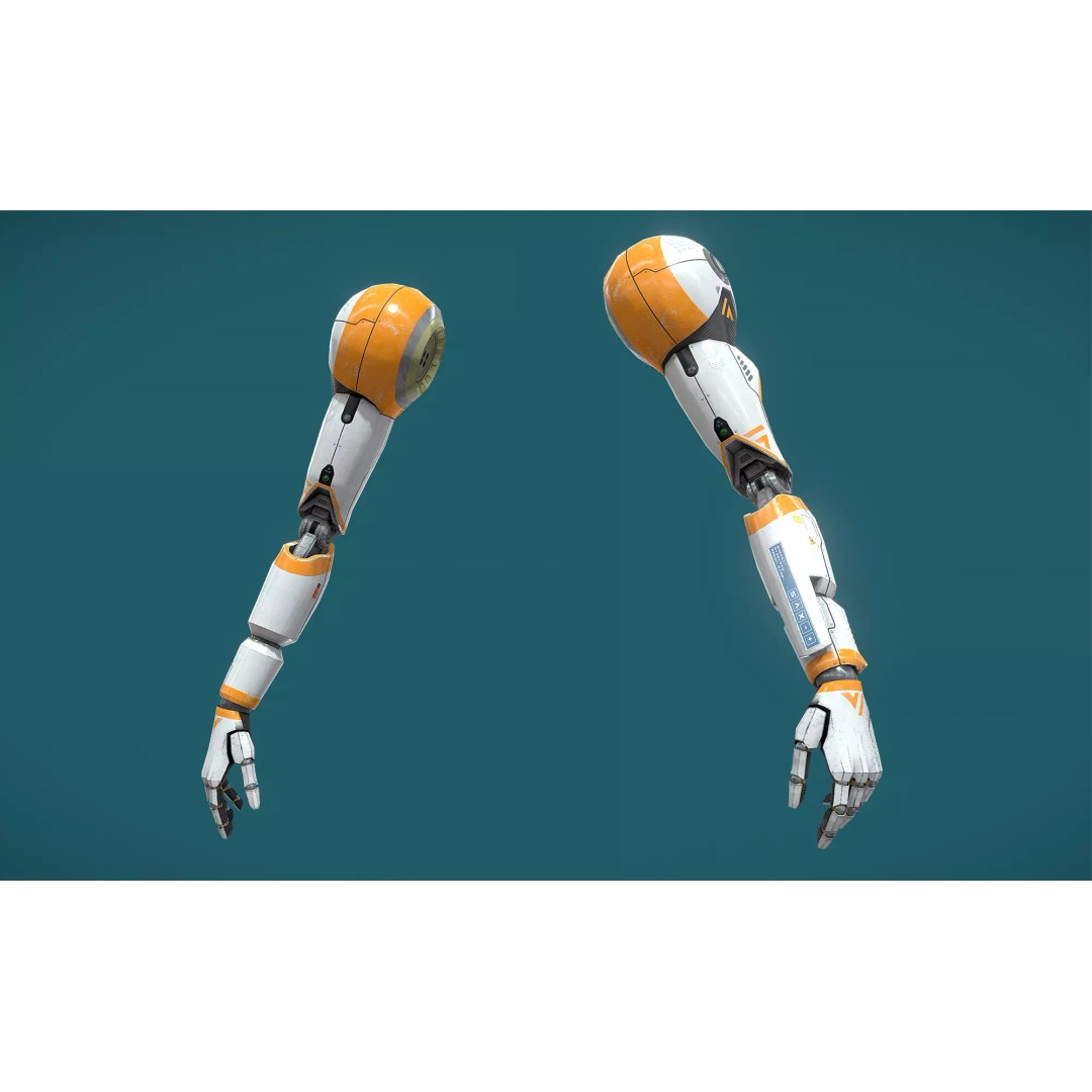 Robot Arms II 3D Model – Low Poly Rigged VR Asset, FBX, OBJ - View 17