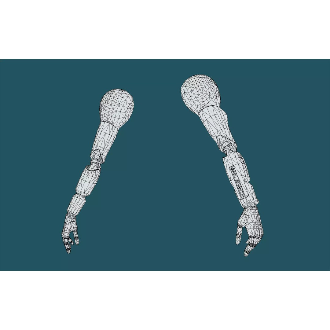 Robot Arms II 3D Model – Low Poly Rigged VR Asset, FBX, OBJ - View 18