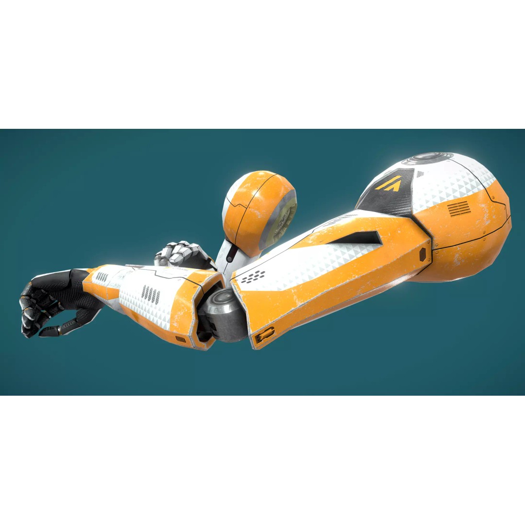 Robot Arms II 3D Model – Low Poly Rigged VR Asset, FBX, OBJ - View 3