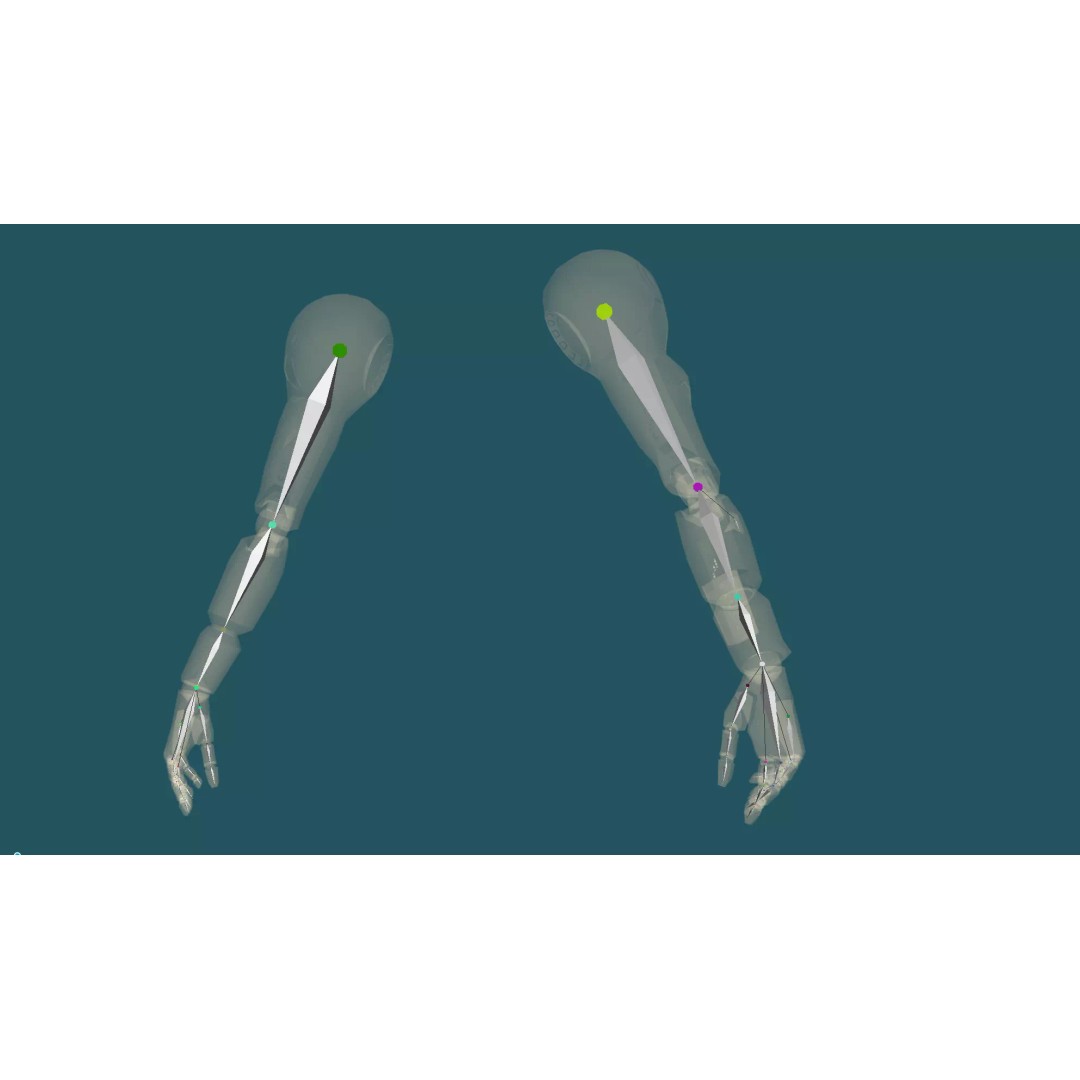 Robot Arms II 3D Model – Low Poly Rigged VR Asset, FBX, OBJ - View 4