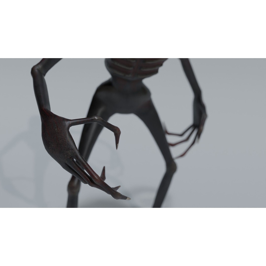 Lowpoly Monster 3D Model – Rigged Game Asset with PBR Textures - View 7