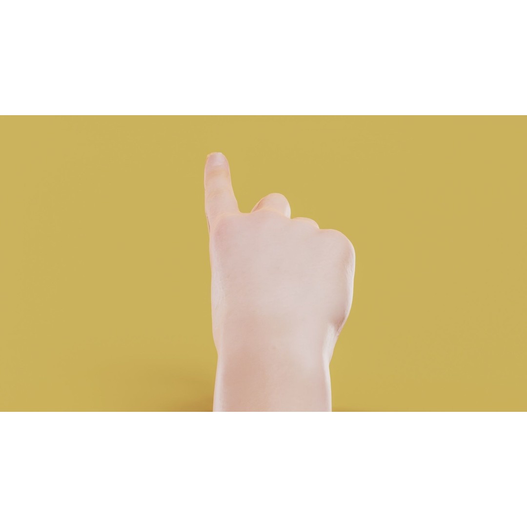 Triangulated Male Hands 3D Model – Low Poly Photogrammetry Asset, FBX - View 11