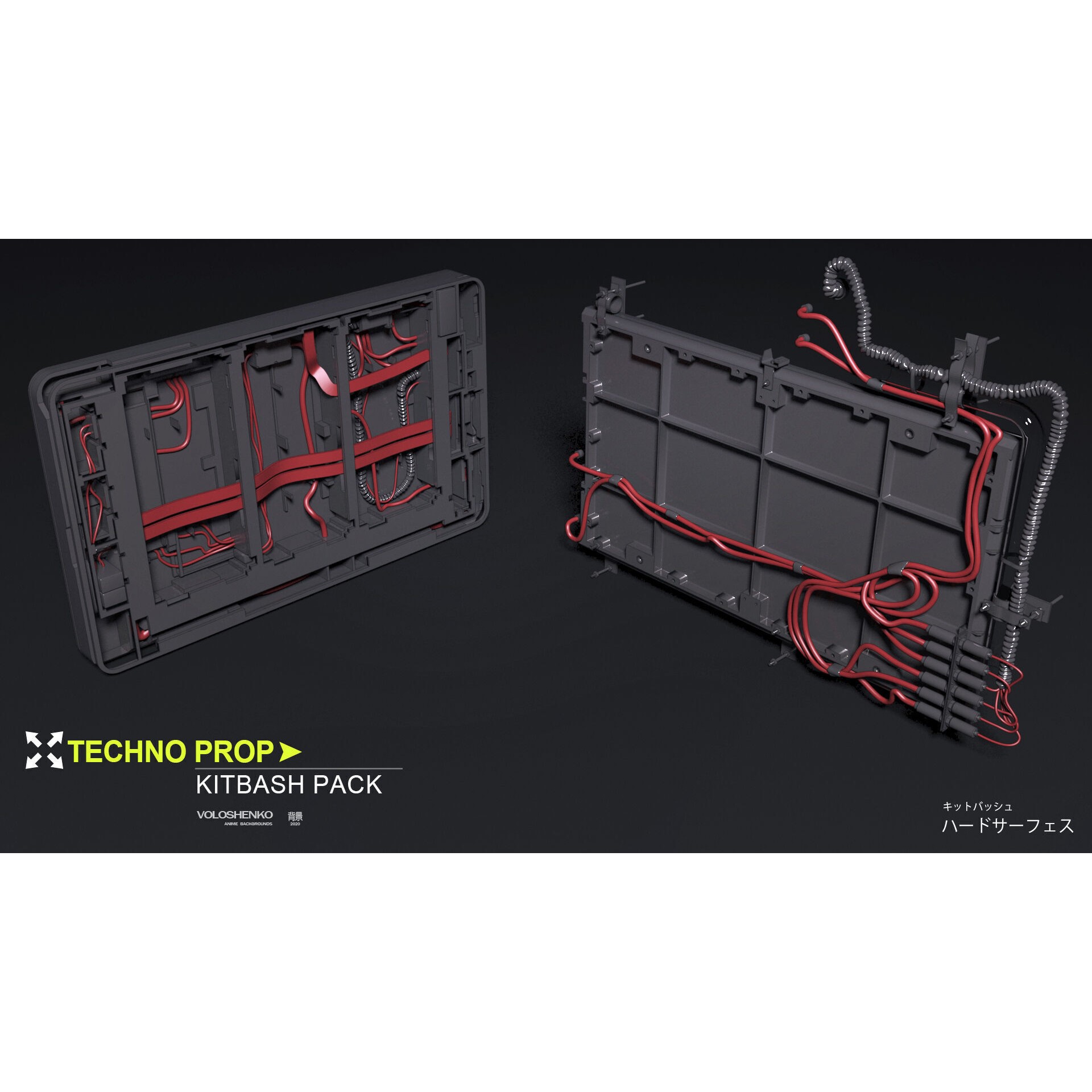 TECHNO PROP Sci-Fi Kitbash Pack - 3D Model - View 9