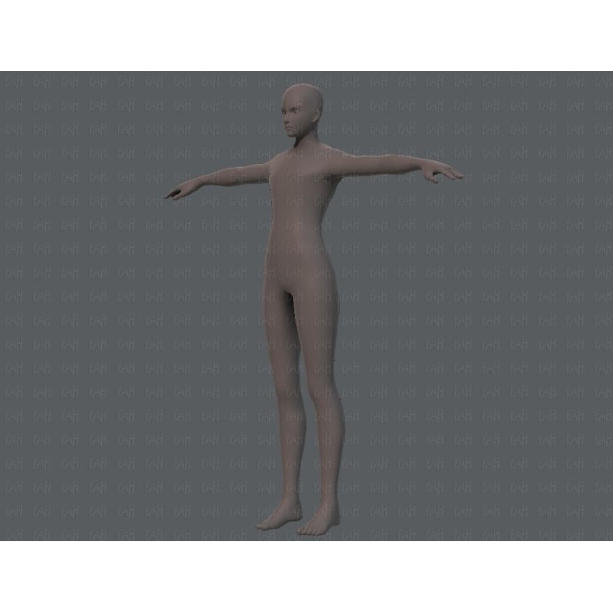 Base Mesh Man Character 3D Model – Low Poly Cartoon Design, FBX - View 10