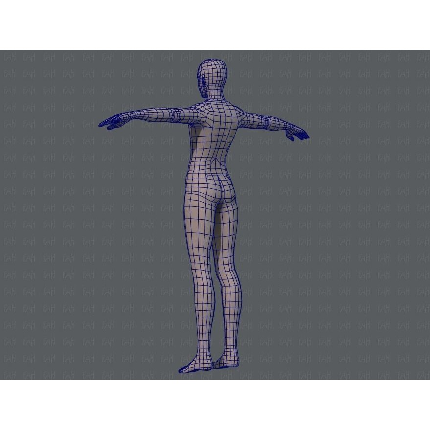 Base Mesh Man Character 3D Model – Low Poly Cartoon Design, FBX - View 16
