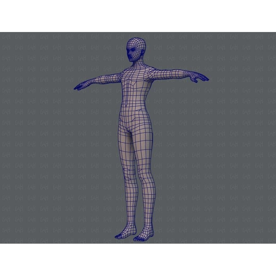 Base Mesh Man Character 3D Model – Low Poly Cartoon Design, FBX - View 18