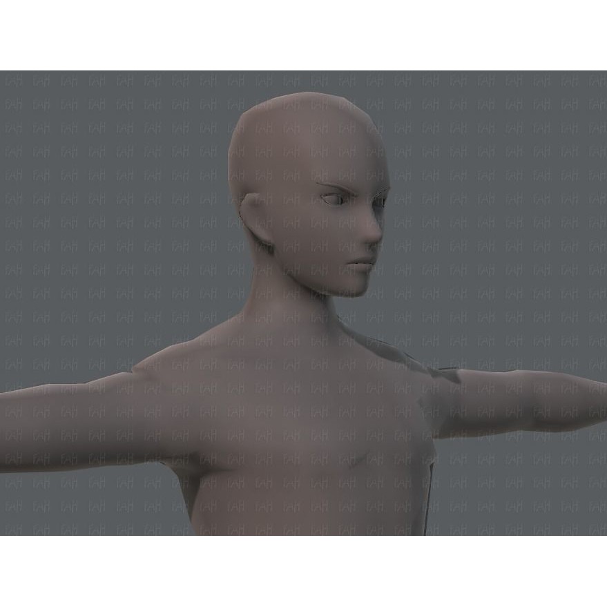 Base Mesh Man Character 3D Model – Low Poly Cartoon Design, FBX - View 20