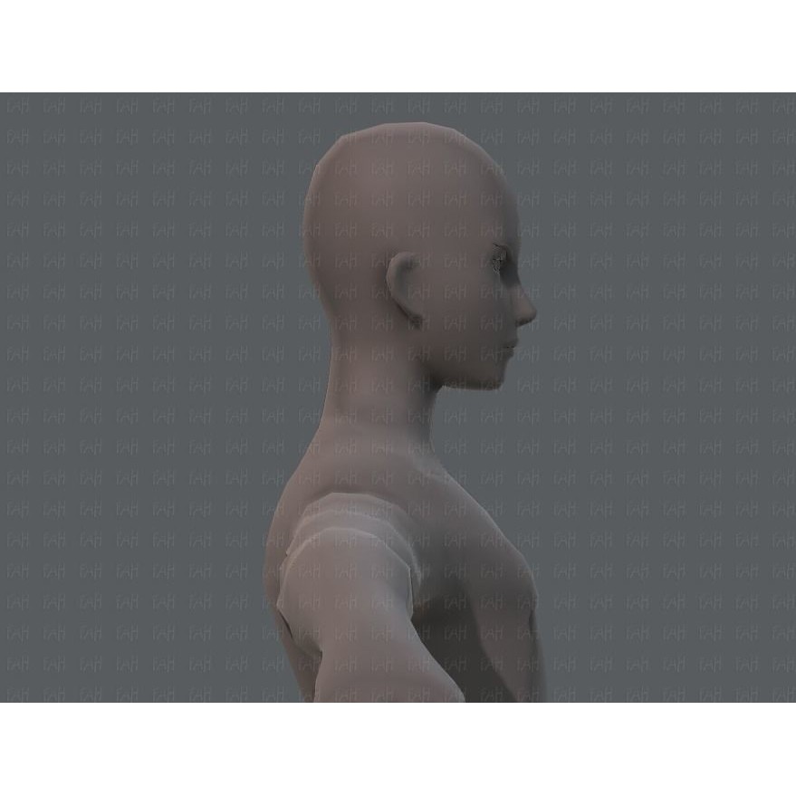 Base Mesh Man Character 3D Model – Low Poly Cartoon Design, FBX - View 21