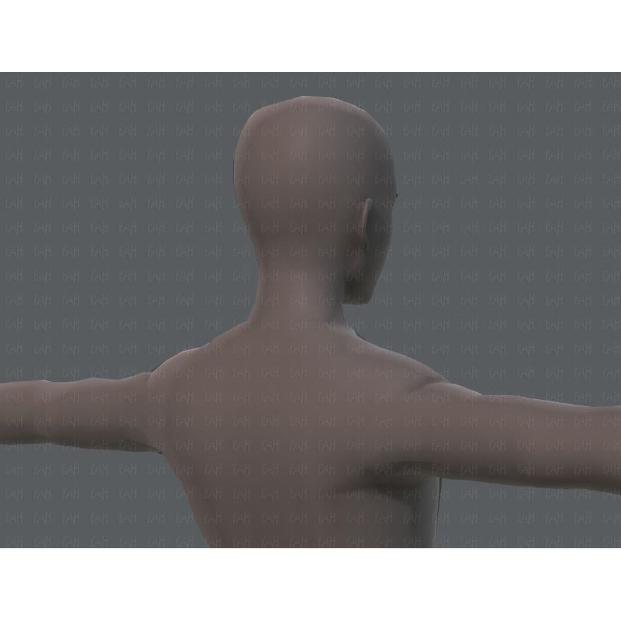 Base Mesh Man Character 3D Model – Low Poly Cartoon Design, FBX - View 22
