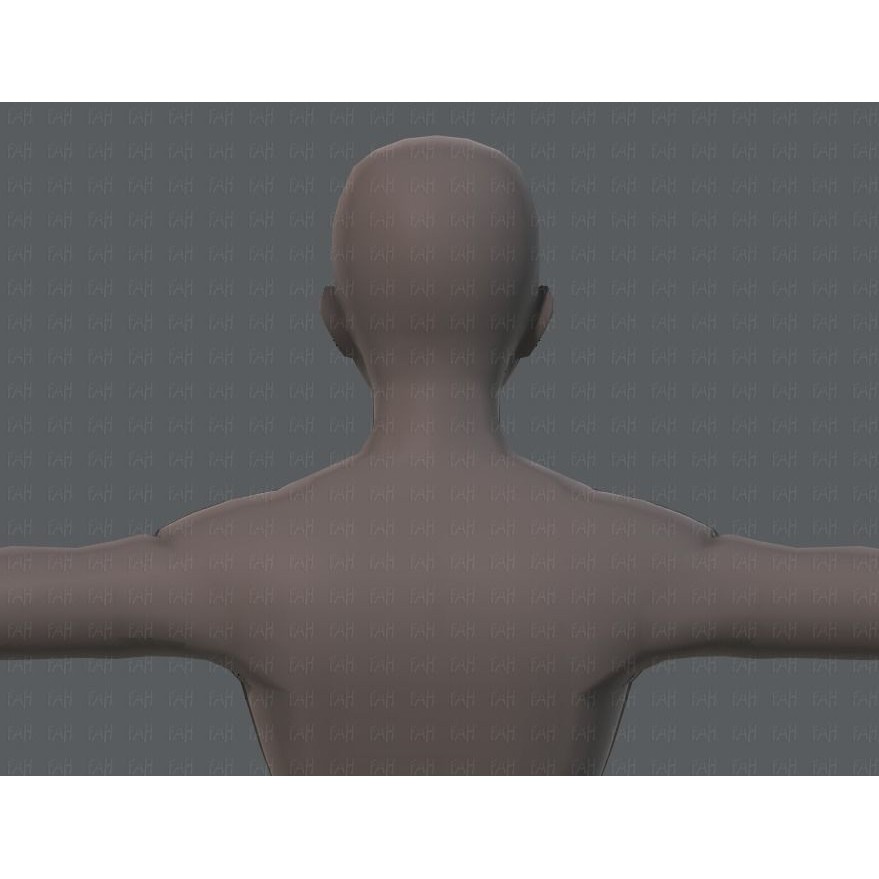 Base Mesh Man Character 3D Model – Low Poly Cartoon Design, FBX - View 23