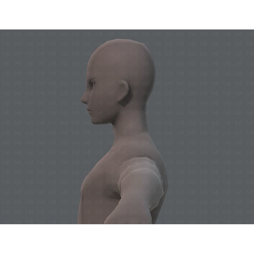 Base Mesh Man Character 3D Model – Low Poly Cartoon Design, FBX - View 25