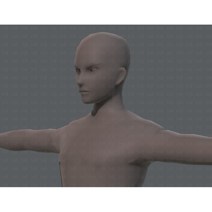 Base Mesh Man Character 3D Model – Low Poly Cartoon Design, FBX - View 26