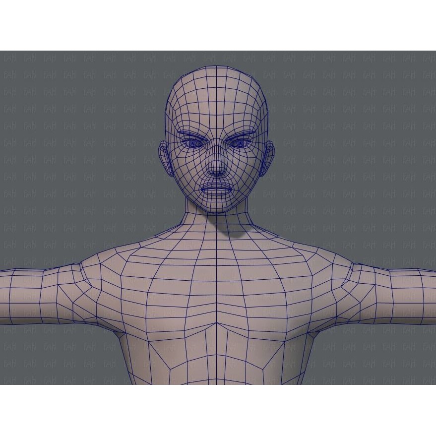 Base Mesh Man Character 3D Model – Low Poly Cartoon Design, FBX - View 27