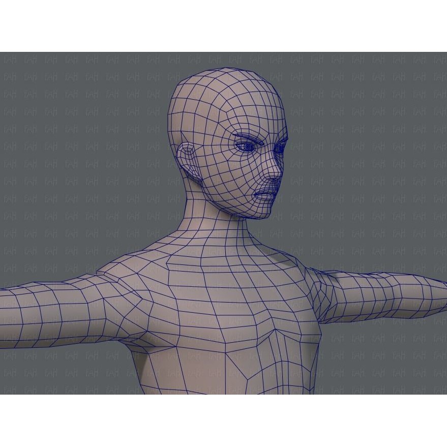 Base Mesh Man Character 3D Model – Low Poly Cartoon Design, FBX - View 28