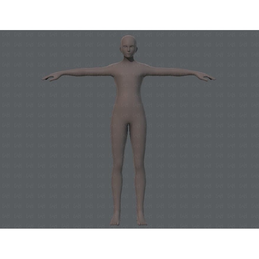 Base Mesh Man Character 3D Model – Low Poly Cartoon Design, FBX - View 3