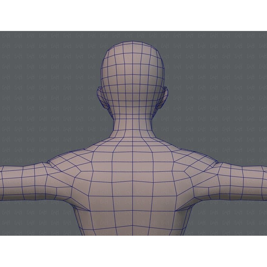 Base Mesh Man Character 3D Model – Low Poly Cartoon Design, FBX - View 31