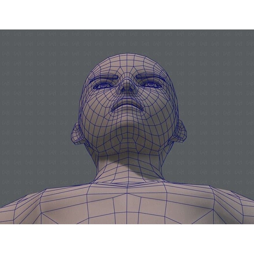Base Mesh Man Character 3D Model – Low Poly Cartoon Design, FBX - View 40