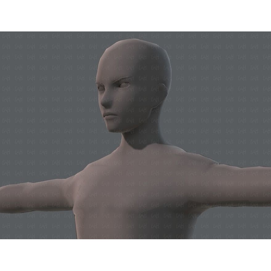 Base Mesh Man Character 3D Model – Low Poly Cartoon Design, FBX - View 41