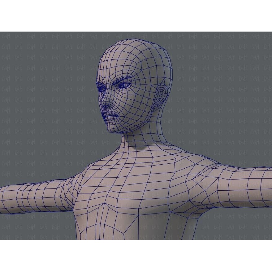 Base Mesh Man Character 3D Model – Low Poly Cartoon Design, FBX - View 42