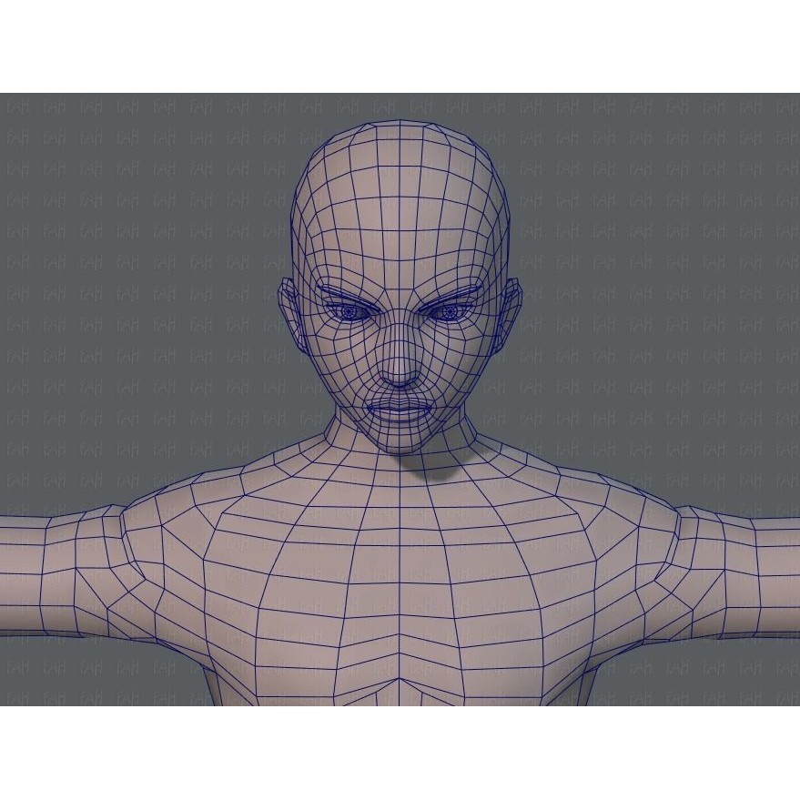 Base Mesh Man Character 3D Model – Low Poly Cartoon Design, FBX - View 44