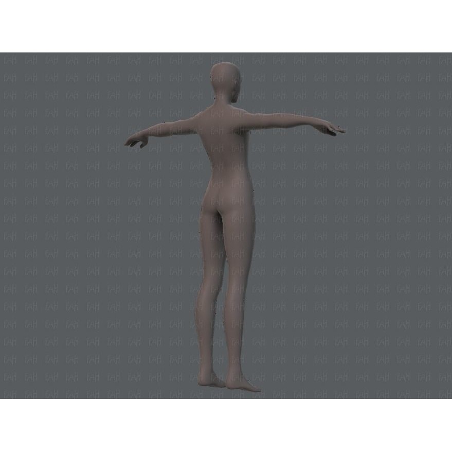 Base Mesh Man Character 3D Model – Low Poly Cartoon Design, FBX - View 6
