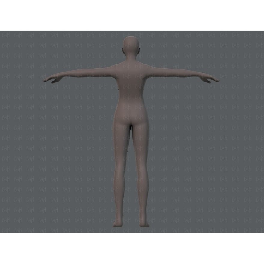Base Mesh Man Character 3D Model – Low Poly Cartoon Design, FBX - View 7